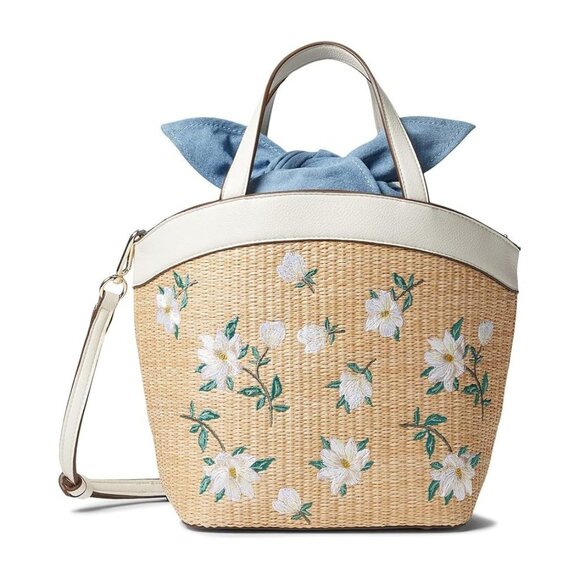 Draper James Bag June Natural Floral Embroidered Handbag